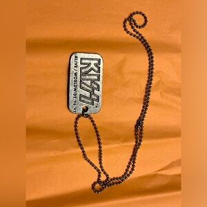 Kiss Vintage Kiss Army Dog Tag Necklace Reunion Tour 1996-97 Alive